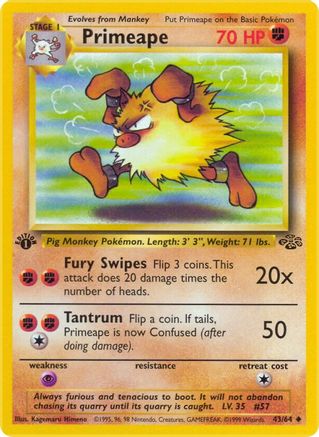 Primeape 043/64 - Unlimited Jungle - Uncommon