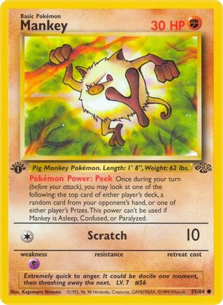 Mankey 055/64 - 1st Edition Jungle - Common