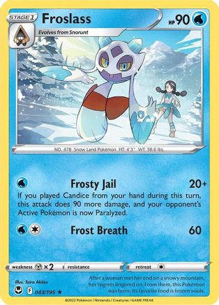 Froslass 043/195 SWSH12 Silver Tempest - Rare