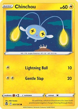 Chinchou 051/195 SWSH12 Silver Tempest - Common