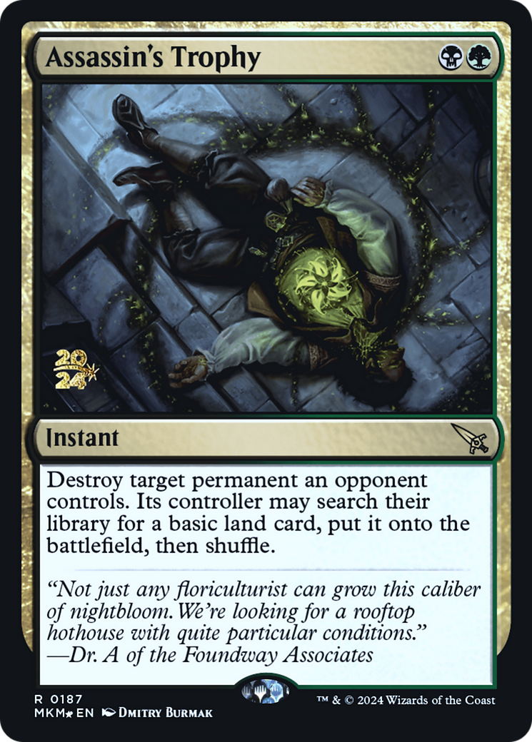 Assassin's Trophy (0187) (PRE-187S) - Murders at Karlov Manor Promos Foil