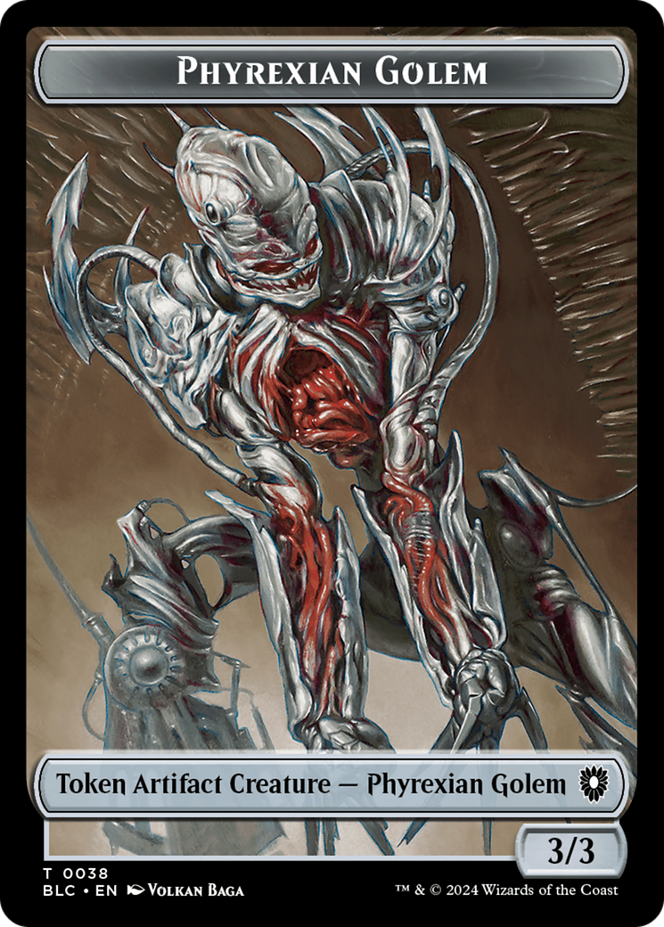 Phyrexian Golem (TBLC-038) - Bloomburrow Commander Tokens Foil