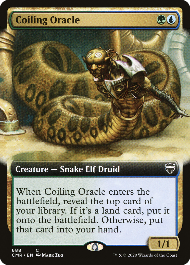 Coiling Oracle (Extended Art) (CMR-688) - Commander Legends: (Extended Art) Foil