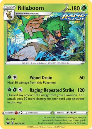 Rillaboom SWSH277 - Holofoil SWSH Sword & Shield Promo Cards - Promo