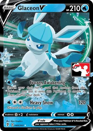 Glaceon V 040 - Holofoil Prize Pack Series Cards - Ultra Rare