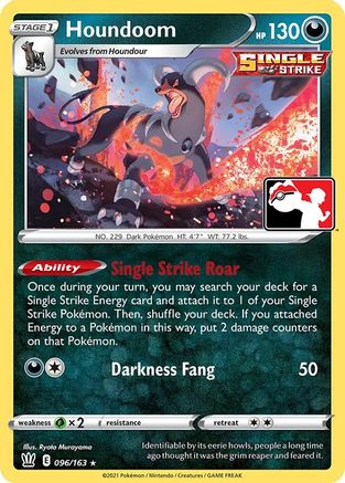 Houndoom 096 Prize Pack Series Cards - Rare