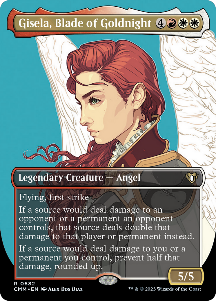 Gisela, Blade of Goldnight (Borderless) (CMM-682) - Commander Masters (Borderless)