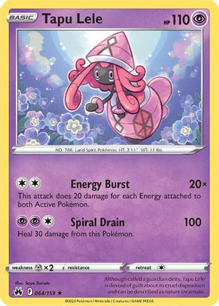 Tapu Lele 064/159 - Reverse Holofoil Crown Zenith - Holo Rare