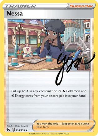 Nessa 136/159 - Reverse Holofoil Crown Zenith - Holo Rare
