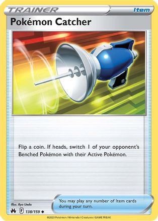 Pokemon Catcher 138/159 - Reverse Holofoil Crown Zenith - Uncommon