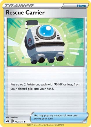 Rescue Carrier 142/159 - Reverse Holofoil Crown Zenith - Uncommon