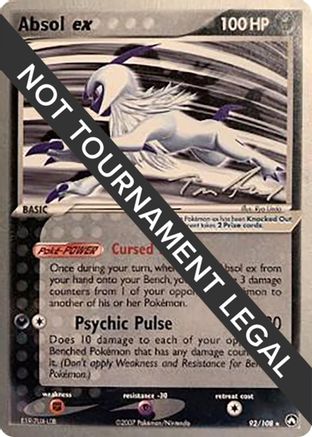 Absol ex - 2007 (Tom Roos) 092 World Championship Decks - Rare