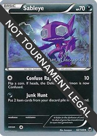 Sableye - 2013 (Jason Klaczynski) 062 World Championship Decks - Uncommon
