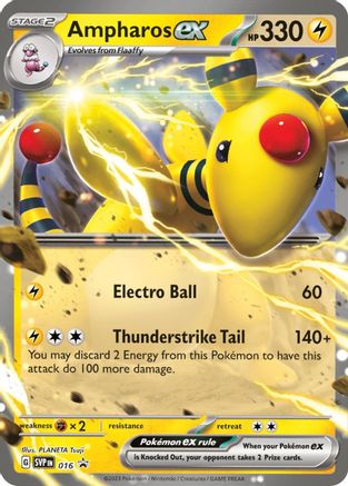 Ampharos ex 016 - Holofoil SV Scarlet & Violet Promo Cards - Promo