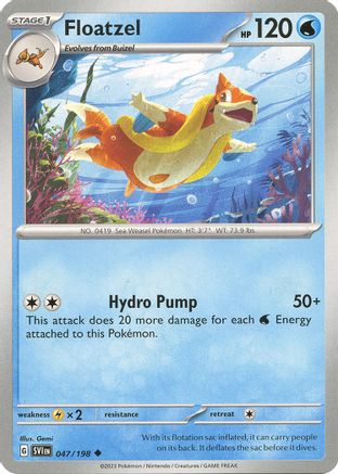 Floatzel 047/198 - Reverse Holofoil SV01 Scarlet & Violet Base Set - Uncommon