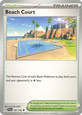 Beach Court 167/198 - Reverse Holofoil SV01 Scarlet & Violet Base Set - Uncommon