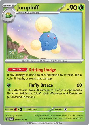 Jumpluff 003/193 - Holofoil SV02 Paldea Evolved - Rare