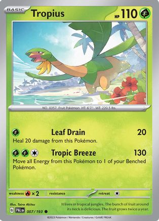 Tropius 007/193 SV02 Paldea Evolved - Common