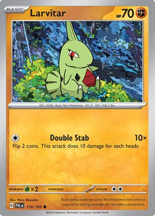 Larvitar 110/193 - Reverse Holofoil SV02 Paldea Evolved - Common