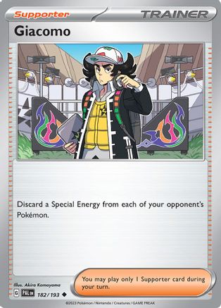 Giacomo 182/193 - Reverse Holofoil SV02 Paldea Evolved - Uncommon