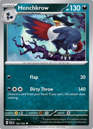 Honchkrow 132/193 SV02 Paldea Evolved - Uncommon