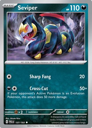Seviper 137/193 SV02 Paldea Evolved - Uncommon
