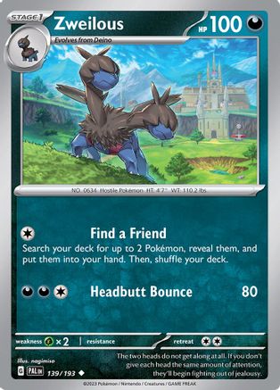 Zweilous 139/193 SV02 Paldea Evolved - Uncommon