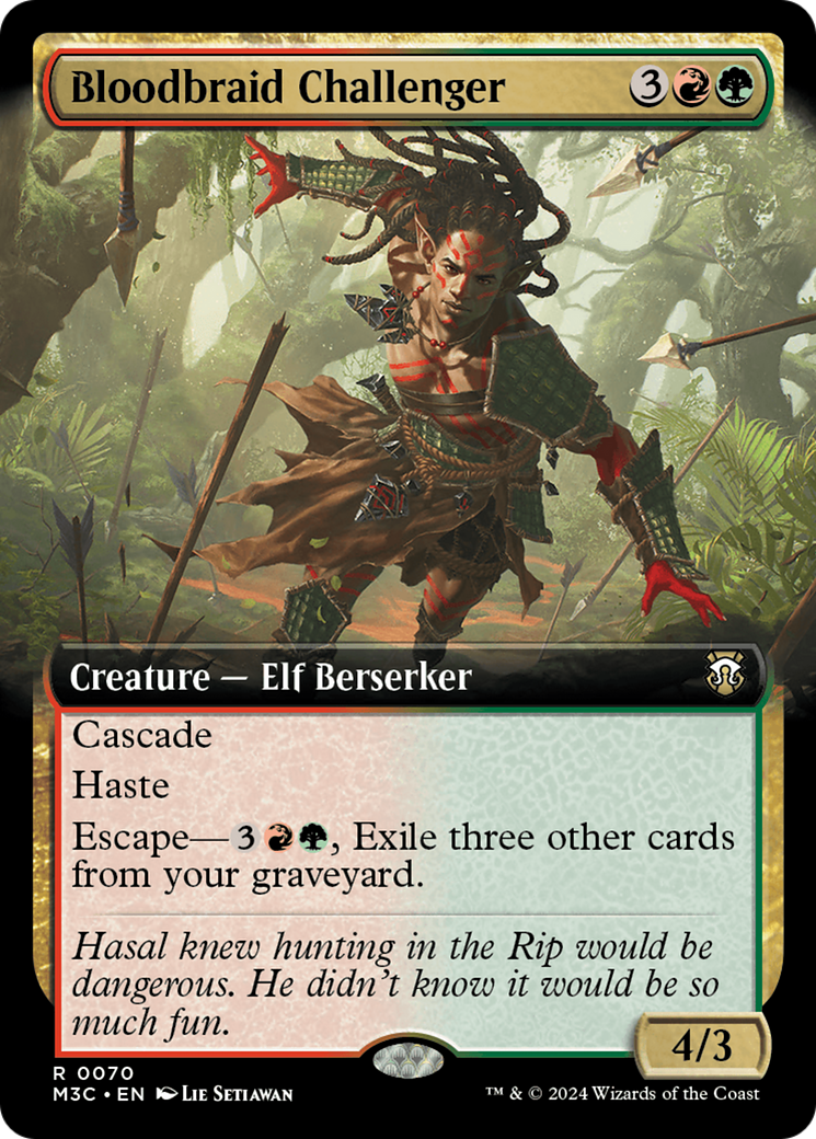 Bloodbraid Challenger (Extended Art) (M3C-070) - Modern Horizons 3 Commander: (Extended Art)