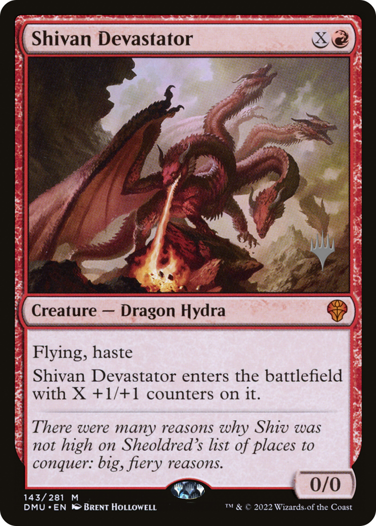 Shivan Devastator (PPDMU-143P) - Dominaria United Promos