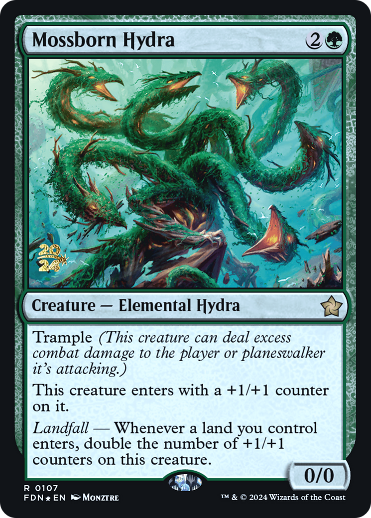 Mossborn Hydra (PRE-107S) - Foundations Promos Foil