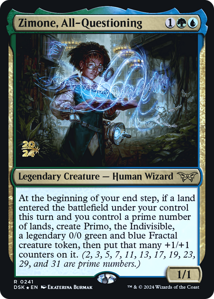 Zimone, All-Questioning (PRE-241S) - Duskmourn: House of Horror Promos Foil