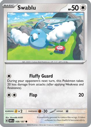 Swablu 169/197 SV03 Obsidian Flames - Common