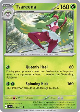 Tsareena 018/197 SV03 Obsidian Flames - Uncommon