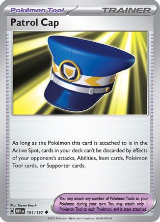 Patrol Cap 191/197 - Reverse Holofoil SV03 Obsidian Flames - Uncommon