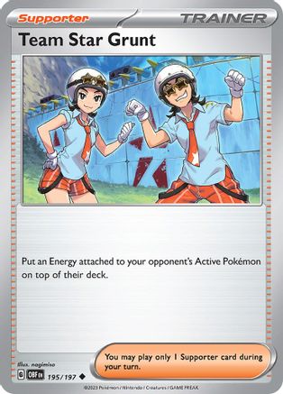 Team Star Grunt 195/197 SV03 Obsidian Flames - Uncommon
