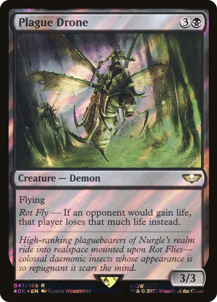 Plague Drone (Surge Foil) (40K-47★) - Warhammer 40,000 Commander Foil