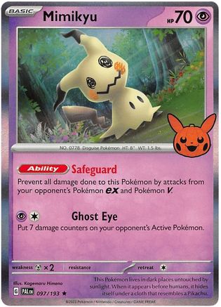 Mimikyu 097/193 Trick or Trade BOOster Bundle 2023 - Rare