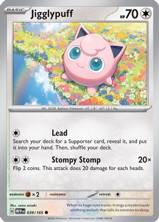 Jigglypuff 039/165 SV Scarlet & Violet 151 - Common