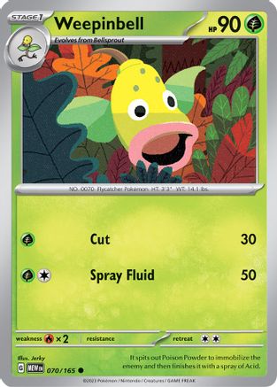 Weepinbell 070/165 SV Scarlet & Violet 151 - Common