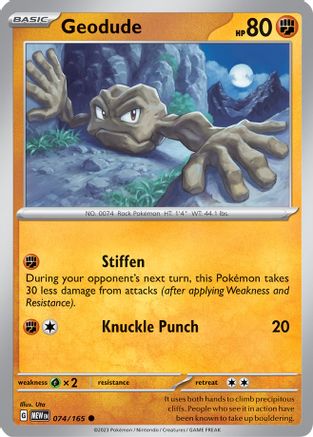 Geodude 074/165 SV Scarlet & Violet 151 - Common