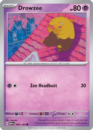 Drowzee 096/165 - Reverse Holofoil SV Scarlet & Violet 151 - Common
