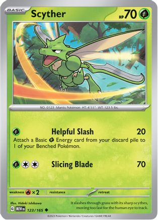 Scyther 123/165 - Reverse Holofoil SV Scarlet & Violet 151 - Uncommon