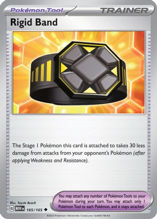 Rigid Band 165/165 - Reverse Holofoil SV Scarlet & Violet 151 - Uncommon