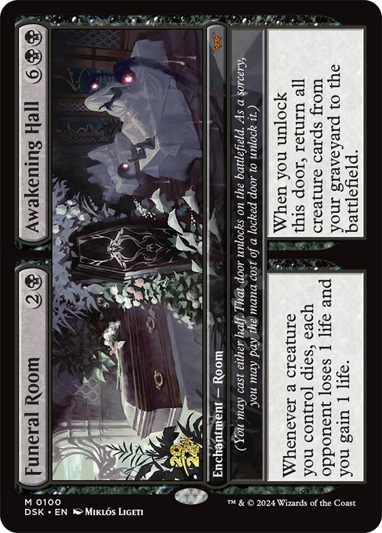 Funeral Room // Awakening Hall (PRE-100S) - Duskmourn: House of Horror Promos Foil