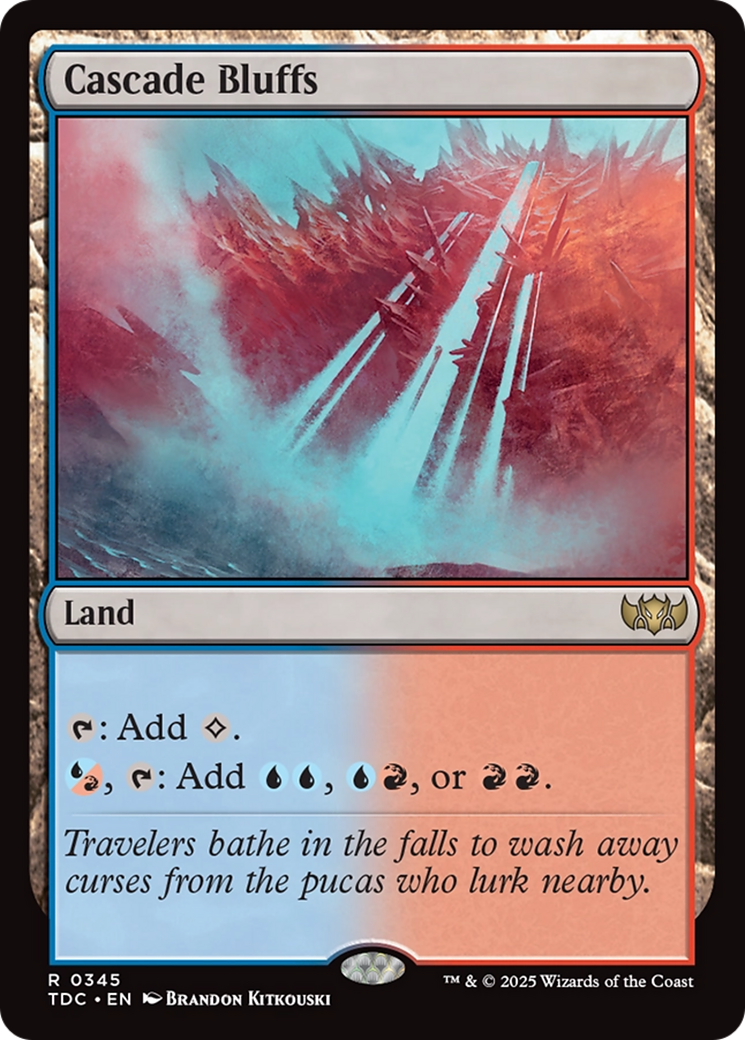 Cascade Bluffs (TDC-345) - Commander: Tarkir: Dragonstorm