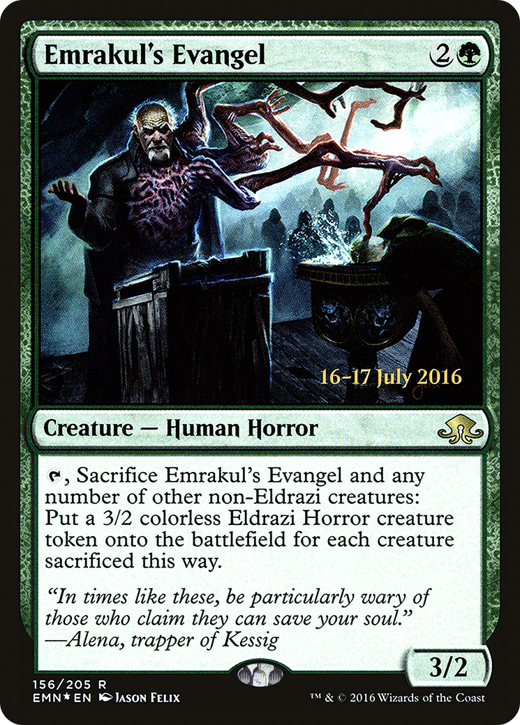 Emrakul's Evangel (PRE-156S) - Eldritch Moon Promos Foil