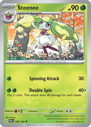 Steenee 009/182 - Reverse Holofoil SV04 Paradox Rift - Uncommon