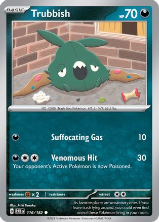 Trubbish 116/182 - Reverse Holofoil SV04 Paradox Rift - Common