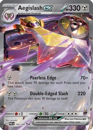 Aegislash ex 135/182 - Holofoil SV04 Paradox Rift - Double Rare