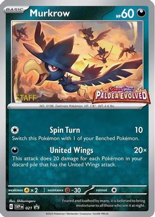 Murkrow 021 - Holofoil SV Scarlet & Violet Promo Cards - Promo